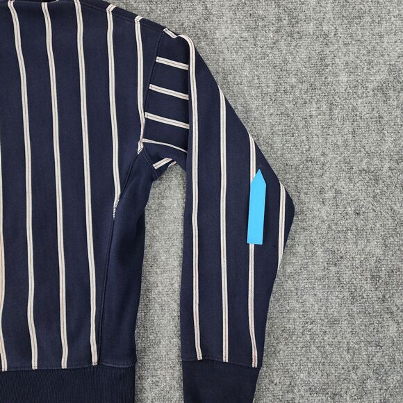 Champion Hoodie Womens Medium Blue Stripe Reverse Weave Heavyweight Sweatshirt - Picture 16 of 16